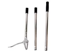 Désherbeur amovible avec griffes rotatives en acier inoxydable pour enlever les racines - Design ergonomique - Long manche