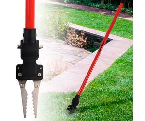 Désherbeur Black & Decker griffes dentées jardin pinces acier inoxydable orange noir