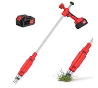 Désherbeur électrique, 1300 mAh, Outil Manuel à Long Manche avec Tête en Acier à 3 Griffes, pour Une élimination Efficace des Racines. Outil De Désherbage Vertical Idéal pour La Pelouse Et L 1Battery