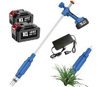 Désherbeur électrique à 3 griffes avec batterie 21 V - Long manche - Outil de désherbage pour pissenlits et pelouses
