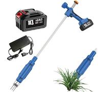 Désherbeur électrique à 3 griffes avec manche long, outil de jardin efficace pour pissenlits et mauvaises herbes