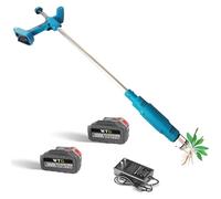 Désherbeur électrique à piles avec tête en acier à 3 griffes pour pelouse et jardin - Manche long ergonomique