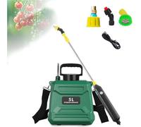 Désherbeur électrique avec Sangle réglable, pulvérisateur de Jardin Multifonction à Batterie de 5 L et 8 L avec Lance rétractable pour pelouse et Jardin.(Green,5l)
