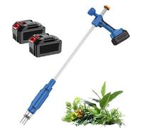 Désherbeur électrique, Désherbeur Autonome sans Fil avec Batteries 1/2 1,5ah, Outil Extracteur De Racines à Triple Griffe en Acier, Outil De Jardinage à Long Manche pour Désherbage à La M 2 Batteries