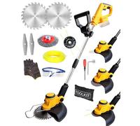Désherbeur électrique pour débroussailleuse Dewalt 20 V, 4 en 1 léger sans fil, alimentation par batterie, débroussailleuse pour pelouse, cour et buisson (sans batterie)