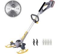 Désherbeur électrique sans fil, léger, rechargeable, 3 en 1, avec lames pour pelouse, jardin, terrasse