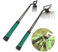 Desherbeur Manuel,2 PCS Désherbeur À Main Outils,Extracteur de Désherbage pour Jardin,Outil de Arrache Mauvaise Herbe,Désherbeur en Acier Inoxydable pour Désherber,Planter des légumes