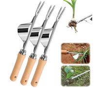 Desherbeur Manuel, 2025 Arrache Mauvaise Herbe, Arrache Pissenlit Outils Jardinage, Root Slayer en Acier Inoxydable (3PCS)