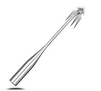 Désherbeur Manuel Debout avec 4 Griffes en Acier Inoxydable - Arrache Pissenlit Ergonomique 39,5cm,Outil de Jardinage pour Éliminer les Mauvaises Herbes sans se Pencher,Désherbeur de Jardin Manuel
