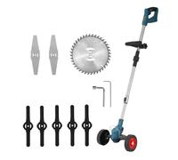 Désherbeur sans fil compatible avec batterie Makita 18 V, coupe-herbe électrique de 15,2 cm avec 3 types de lames, désherbant alimenté par batterie pour jardin, cour et entretien de la pelouse