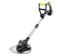 Désherbeur sans fil, manche réglable de 117 à 140 cm, grande lame de 20 cm, protection de sécurité, avec kits de roues en option pour un entretien facile de la pelouse et de la cour