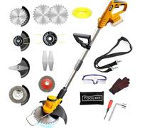 Désherbeur sans fil pour batterie Dewalt 20 V, 4 en 1 alimenté par batterie, désherbant électrique léger 1300 W, débroussailleuse pour pelouse, cour et buissons (sans batterie)