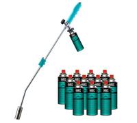 Désherbeur thermique KZ GARDEN pour cartouche jetable butane à valve baïonnette norme UN2037 + 12 cartouches