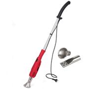 Désherbeur thermique électrique portable, brûleur de mauvaises herbes professionnel 2000 W avec 2 buses, outils de jardin désherbant, température maximale 650 °C, for jardin, terrasse, allée(Red)