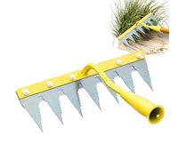 Désherbeurs manuels - Dissolvant de nivellement robuste pour l'extérieur avec tête en fer épaissie | Désherbeur manuel en acier au carbone pour ameublir le sol, outil de jardin multi-dents pour pelous