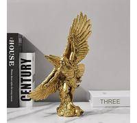 DESHINTKE Statue décorative en résine en Forme d'aigle doré en Forme d'homme et d'aigle - Figurine Moderne pour décoration de Bureau - Doré 3