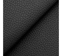DESHOME Bufalo - Tissu au mètre faux cuir hydrofuge anti-fissuration simili cuir pour canapé, fauteuil, chaises, pouf, sacs Noir 1 mètre