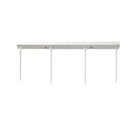 DESHOME Cache Fil pour Lustre Plafond Blanc Rosace Plafond Luminaire 4 Trous 80cm Diamètre Longue Plaque Fixation Plafonnier Pince Châssis Base Cable Suspension Luminaires avec Accessoires