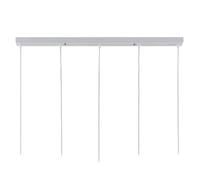 DESHOME Cache Fil pour Lustre Plafond Blanc Rosace Plafond Luminaire 5 Trous 100cm Diamètre Longue Plaque Fixation Plafonnier Pince Châssis Base Cable Suspension Luminaires avec Accessoires