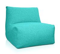 Deshome - Fauteuil Pouf de Jardin 90x90x90 cm déhoussable pour intérieur et extérieur: Fauteuil d'extérieur avec Rembourrage - Puff Design - Light Pouf Vert Turquoise