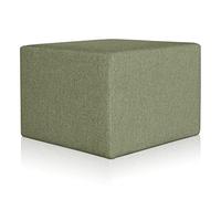 Deshome Minerva 63x63x44 cm - Pouf Repose Pied pour Interieur, Sit on it Pouf Tabouret Table Basse pour canapé, Salon, Chambre à Coucher, Coiffeuse Made in Italy (Vert Olive)