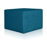 Deshome Minerva 63x63x44 cm - Pouf Repose Pied pour Interieur, Sit on it Pouf Tabouret Table Basse pour canapé, Salon, Chambre à Coucher, Coiffeuse Made in Italy (Bleu)