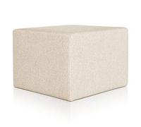 Deshome Minerva 63x63x44 cm - Pouf Repose Pied pour Interieur, Sit on it Pouf Tabouret Table Basse pour canapé, Salon, Chambre à Coucher, Coiffeuse Made in Italy (Beige)