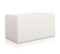 Deshome Minerva 83x43x44 cm - Pouf Repose Pied pour Interieur, Sit on it Pouf Tabouret Table Basse pour canapé, Salon, Chambre à Coucher, Coiffeuse Made in Italy (Blanc crème)