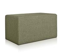 Deshome Minerva 83x43x44 cm - Pouf Repose Pied pour Interieur, Sit on it Pouf Tabouret Table Basse pour canapé, Salon, Chambre à Coucher, Coiffeuse Made in Italy (Vert Olive)