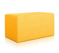Deshome Minerva 83x43x44 cm - Pouf Repose Pied pour Interieur, Sit on it Pouf Tabouret Table Basse pour canapé, Salon, Chambre à Coucher, Coiffeuse Made in Italy (Jaune)
