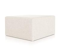 Deshome Minerva 83x83x44 cm - Pouf Repose Pied pour Interieur, Sit on it Pouf Tabouret Table Basse pour canapé, Salon, Chambre à Coucher, Coiffeuse Made in Italy (Blanc crème)