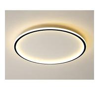 DESHOME Plafonnier LED Super Mince, 36W 3960lm Dimmable Plafonnier avec Télécommande, φ40cm Plafonnier Rond à Profil Bas pour Chambre Salon Salle à Manger Cuisine Ferme Bureau, Noir