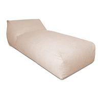Deshome - Pouf Fauteuil de Jardin Chaise Longue déhoussable pour extérieur et intérieur - Puff Fauteuil Sac extérieur avec Rembourrage Pouffe Design (Beige)