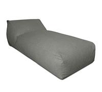 Deshome - Pouf Fauteuil de Jardin Chaise Longue déhoussable pour extérieur et intérieur - Puff Fauteuil Sac extérieur avec Rembourrage Pouffe Design (Gris Marron)