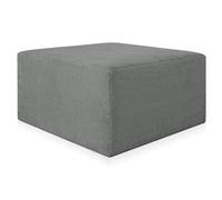 Deshome - Pouf repose-pieds canapé 83 x 83 x 44 cm tissu hydrofuge effet velours : pouf design moderne canapé salon chambre Puff repose-pieds Pouffe salon Demetra gris foncé