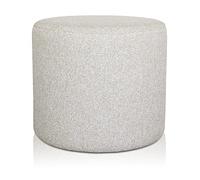Deshome Venere Ø 50 cm - Pouf Rond Repose Pied pour Interieur, Sit on it Pouf Tabouret Table Basse pour canapé, Salon, Chambre à Coucher, Coiffeuse Made in Italy (Beige)