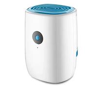 Déshumidificateur 220V pour chambre et sous-sol - Compact, résistant à l'humidité, absorption efficace pour un air sain Blanc bleu