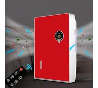 DéShumidificateur 80 W, DéShumidificateur Silencieux Pour Chambre à Coucher, Fonction De Purification/DéGivrage, Minuterie De 24 Heures, Avec Conduite D'Eau + TéLéCommande,Red