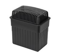Déshumidificateur avec bloc de granulés de 2 kg - Idéal pour salle de bain, garage, cave - Rechargeable - 24 x 16 x 15 cm - Noir