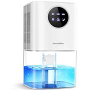 Deshumidificateur d air 1700ML Anti Moisissure, PKBOSS 22,5W Éco Electrique Déshumidificateurs Silencieux Maison avec LED 7 Couleurs Minuteur & Arrêt Automatique pour Chambre/Salle de bain/Linge-Blanc
