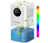 Deshumidificateur d air,[1700ml] Homtronics Deshumidificateur d Air Anti Moisissure, avec Lumière LED 7 Couleurs, Minuterie 8/12/24H,Portable,Silencieux, pour Chambre,Moisissures,Bain,Armoire