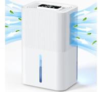 Deshumidificateur d air, 2700ML Deshumidificateur Electrique Silencieux, Arrêt Automatique, 7 Couleurs LED, Fonction Défrost, Déshumidificateurs Pour Salle de Bain, Chambre, Cave (550ML/24H)