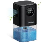 Deshumidificateur d Air Anti Moisissure, [1700ml] Homtronics Deshumidificateur d air,avec Lumière LED 7 Couleurs, Minuterie 8/12/24H,Portable, Silencieux, pour Maison,Chambre,Moisissures,Bain,Noir