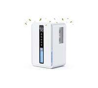 Deshumidificateur d Air Grand Réservoir 2,5L - Deshumidificateur Electrique 3 Vitesses & 2 Modes (Auto/Nuit), Auto-Arrêt & Dégivrage, Minuterie 48H & LED 7 Couleurs, idéal pour Chambre/Salle de Bains