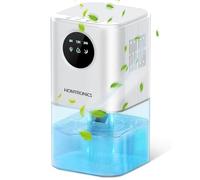 Deshumidificateur d air, Homtronics Deshumidificateur d Air Anti Moisissure, avec Lumière LED 7 Couleurs, 1700ml, Minuterie 8/12/24H,Portable,Silencieux, pour Chambre,Moisissures,Bain,Armoire,Blanc