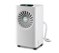 Déshumidificateur d'air 12L/jour Déshumidificateur de Chambre Ultra-silencieux Contrôle Mode AUTO Indicateur Humidité Minuterie 24H