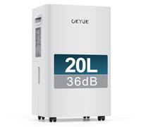 Déshumidificateur d'Air 20L/jour, déshumidificateur pour maison 60m² avec arrêt automatique, idéal pour, salles de bains, chambres, appartements, sous-sols, Échange 1 an, Gar. 10 ans (Blanc 20L)