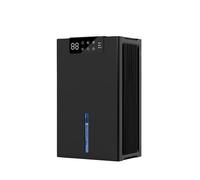 Déshumidificateur d'air 2400ML(40 m²), Portable Déshumidificateur électrique avec écran LED, Arrêt Automatique, Fonction Défrost,7 Couleurs LED, pour Chambre, Salle Bain, Sous-sol 750ML/24H (Noir)