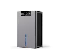 Déshumidificateur d'air 2400ML(40 m²), Portable Déshumidificateur électrique avec écran LED, Arrêt Automatique, Fonction Défrost,7 Couleurs LED, pour Chambre, Salle Bain, Sous-sol 750ML/24H (Gris)