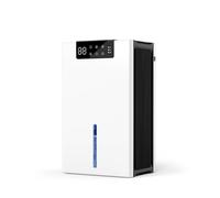 Déshumidificateur d'air 2400ML(40 m²), Portable Déshumidificateur électrique avec écran LED, Arrêt Automatique, Fonction Défrost,7 Couleurs LED, pour Chambre, Salle Bain, Sous-sol 750ML/24H (Blanc)